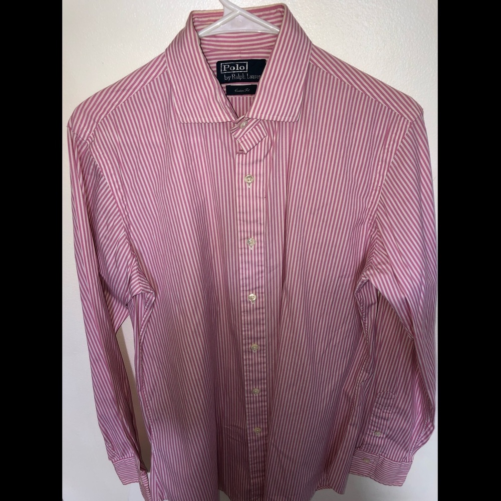 men’s size 15/38 - long sleeve , POLO dress shirt